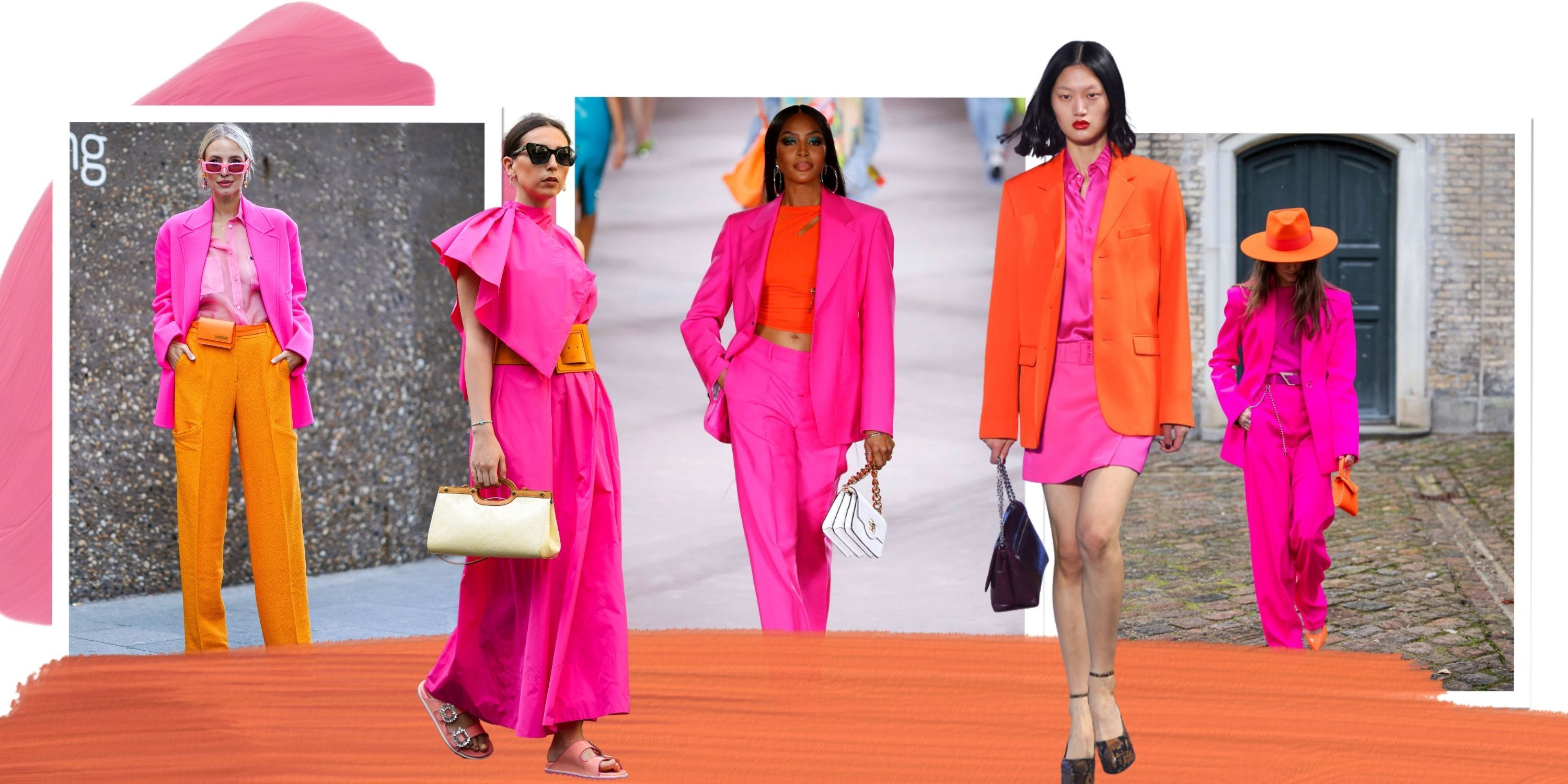 Fucsia y naranja: la combinación de colores de verano 2022