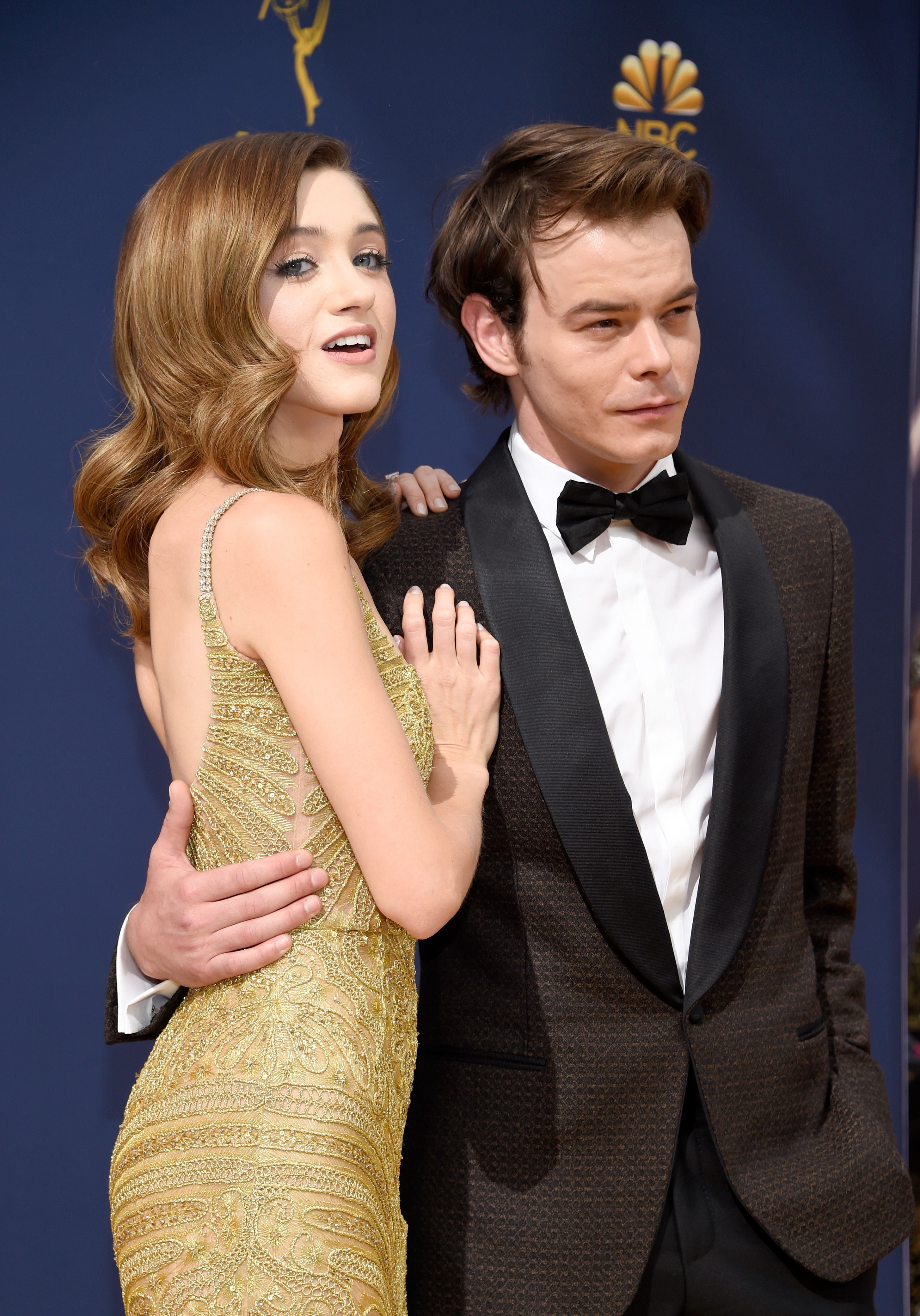 natalia dyer and charlie heaton make the chicest emmy couple debut flipboard natalia dyer and charlie heaton make