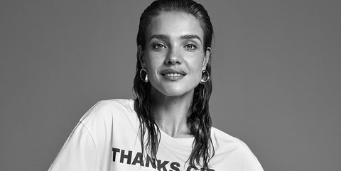 Natalia Vodianova models International Women's Day T-shirt