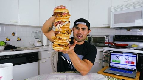 Ripped YouTuber Does Insane 15,000 Calorie Food Challenges