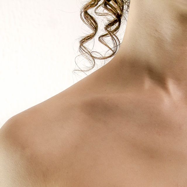 neck, shoulder and clavicle of a woman