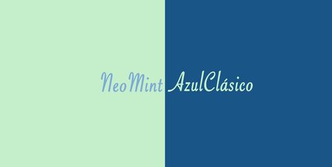 Colores del año 2020: Neo Mint y Azul Clásico de Pantone