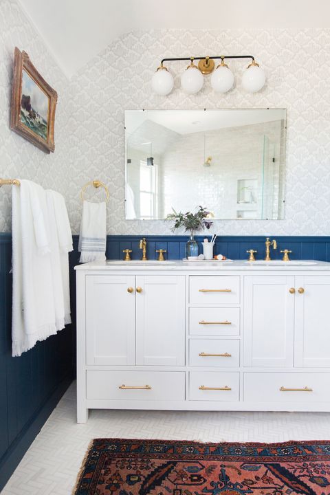 28 Bathroom Wallpaper Ideas Best, Modern Bathroom Wallpaper