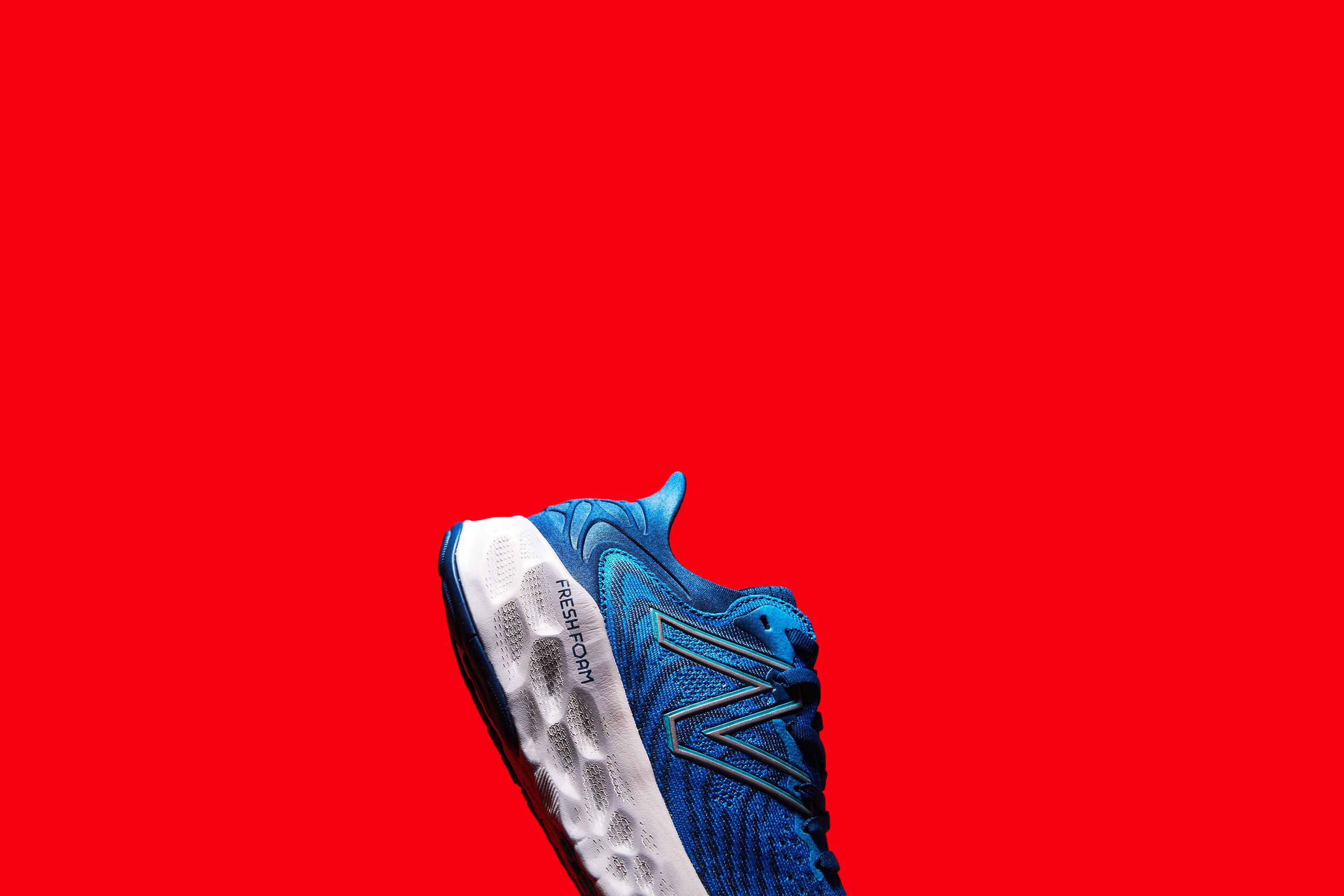 red new balance running shoes