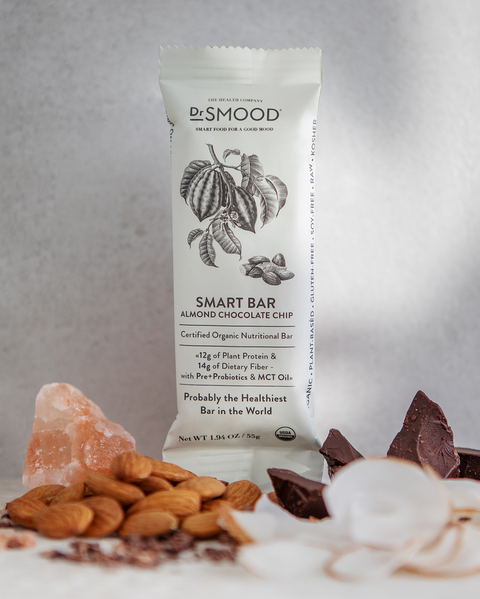 dr smood smart bar almond chocolate chip
