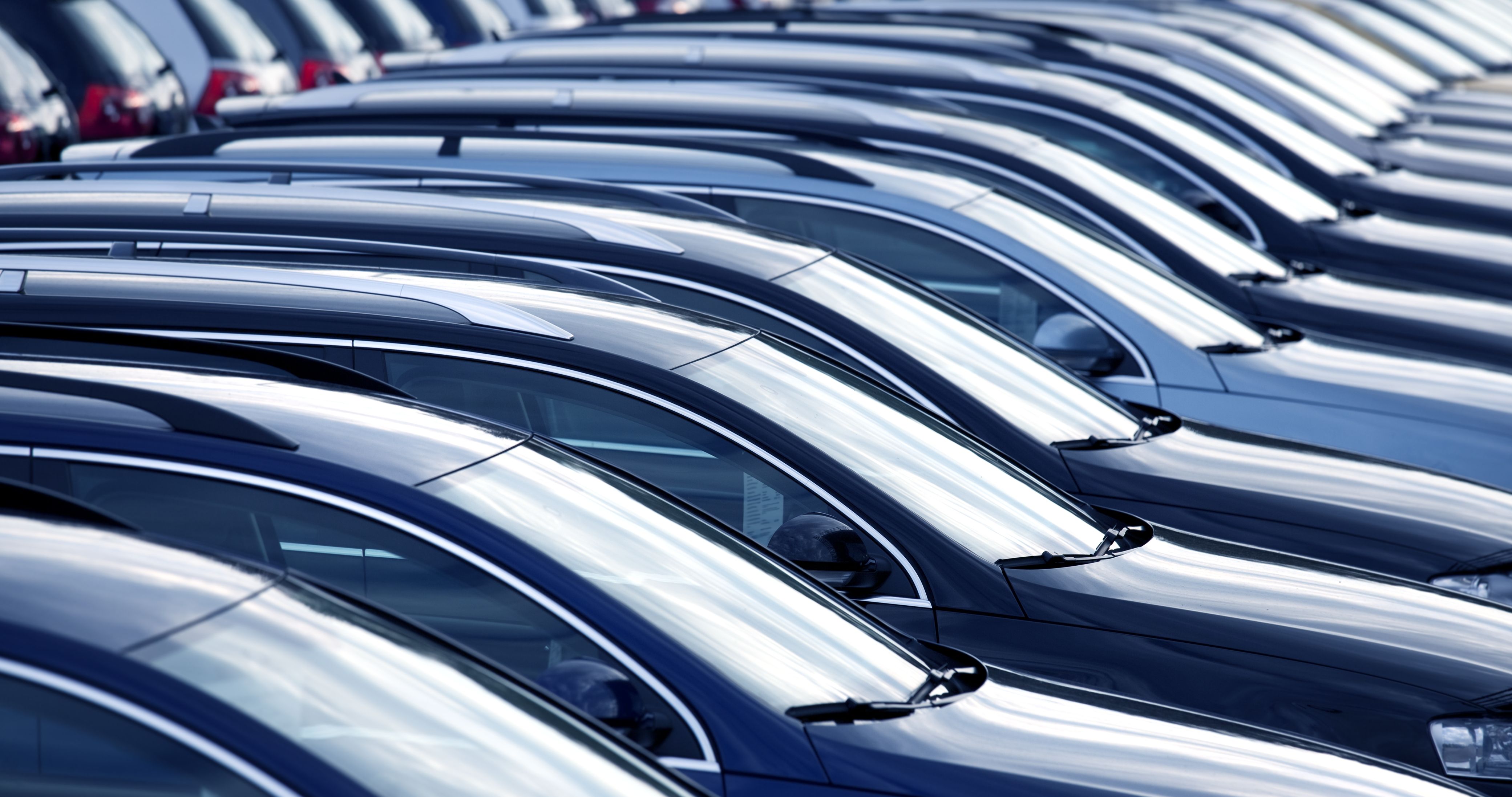 new cars in a row at dealership royalty free image 1584904680