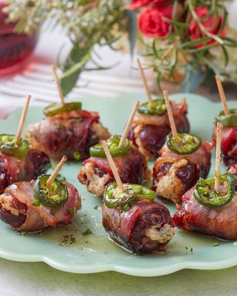 bacon wrapped dates with jalapenos