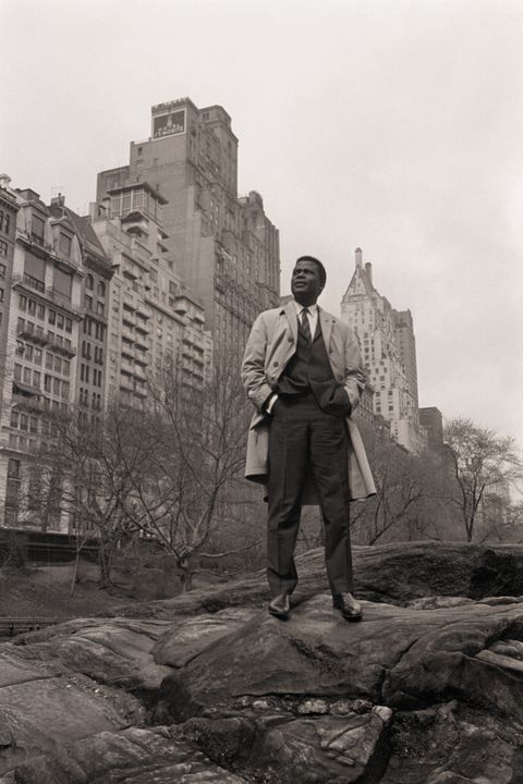 actor sidney poitier in central park
