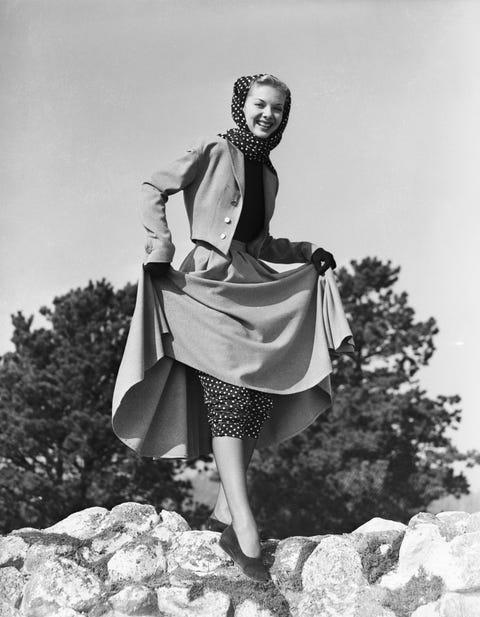 barbara lawrence in polka dotted silk