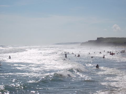 United States, New York, Suffolk County, Montauk Ditch Plains Beach in summer