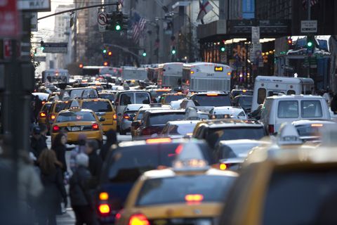 New York traffic during rush hour
