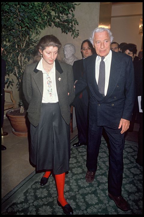 Gianni Agnelli and daughter Margherita, 1990