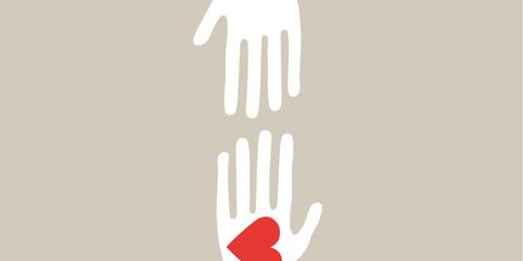 attachment anxiety increases cortisol levels; hand holding a heart