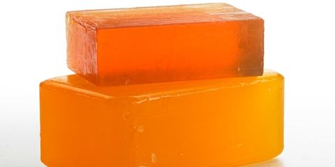 Orange, Amber, Rectangle, Bar soap, Ingredient, Square, Natural material, Confectionery, Plastic, 