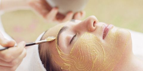 this new year's, resolve to indulge yourself; woman getting a facial