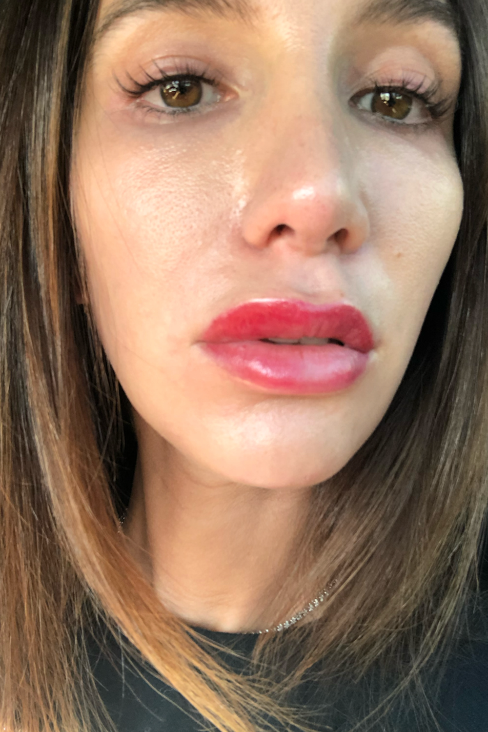 permanent lip blush healing