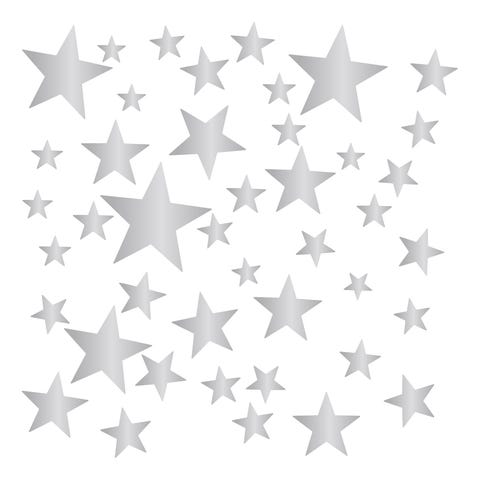 Estrellas plateadas decorativas estrellas plateadas decorativas