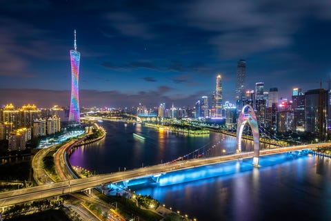 night view of guangzhou