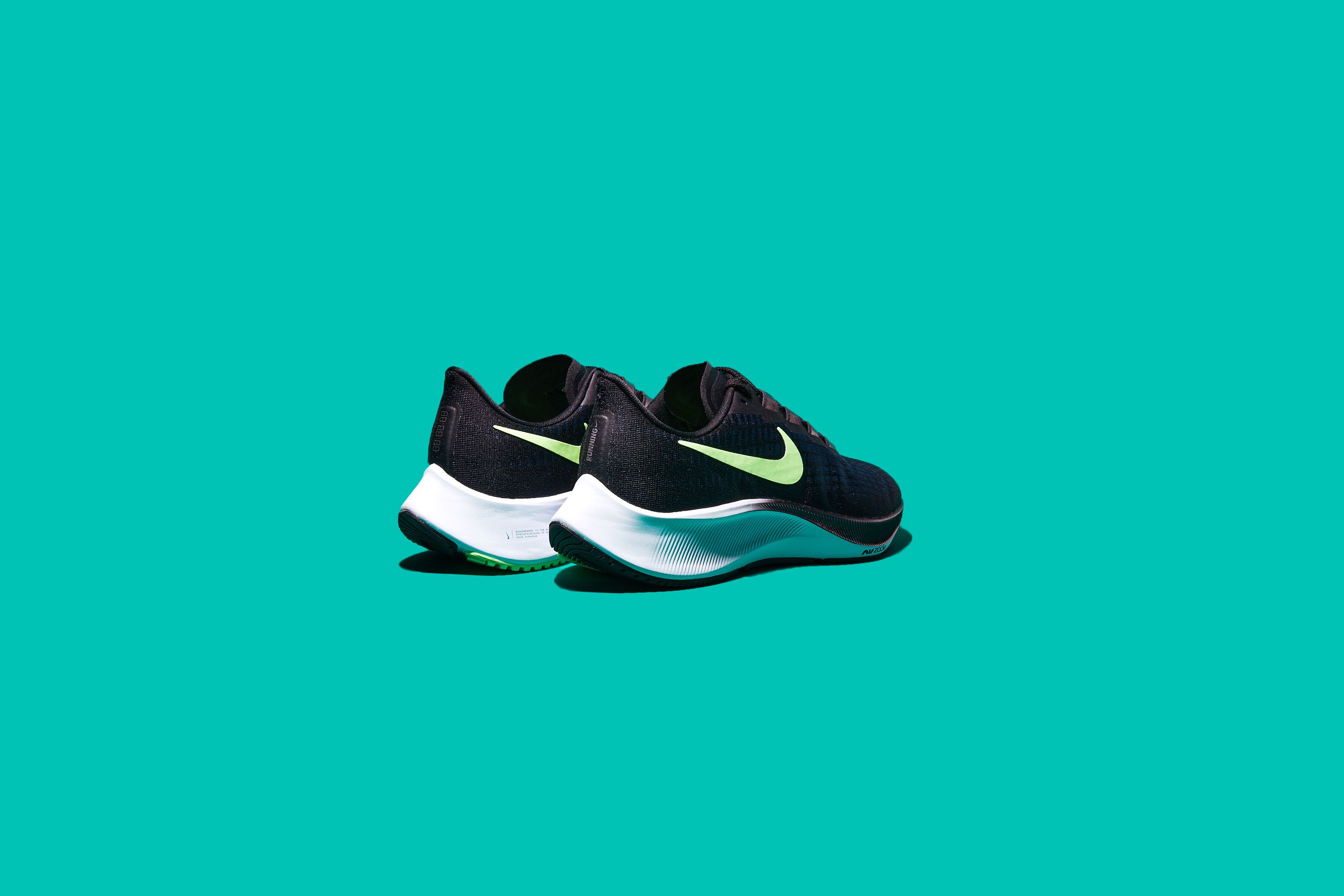 black and teal nikes