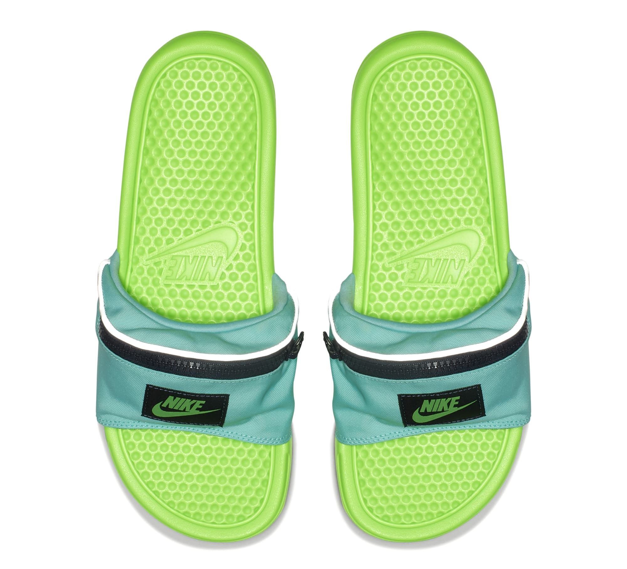 nike sandals with zipper pocket