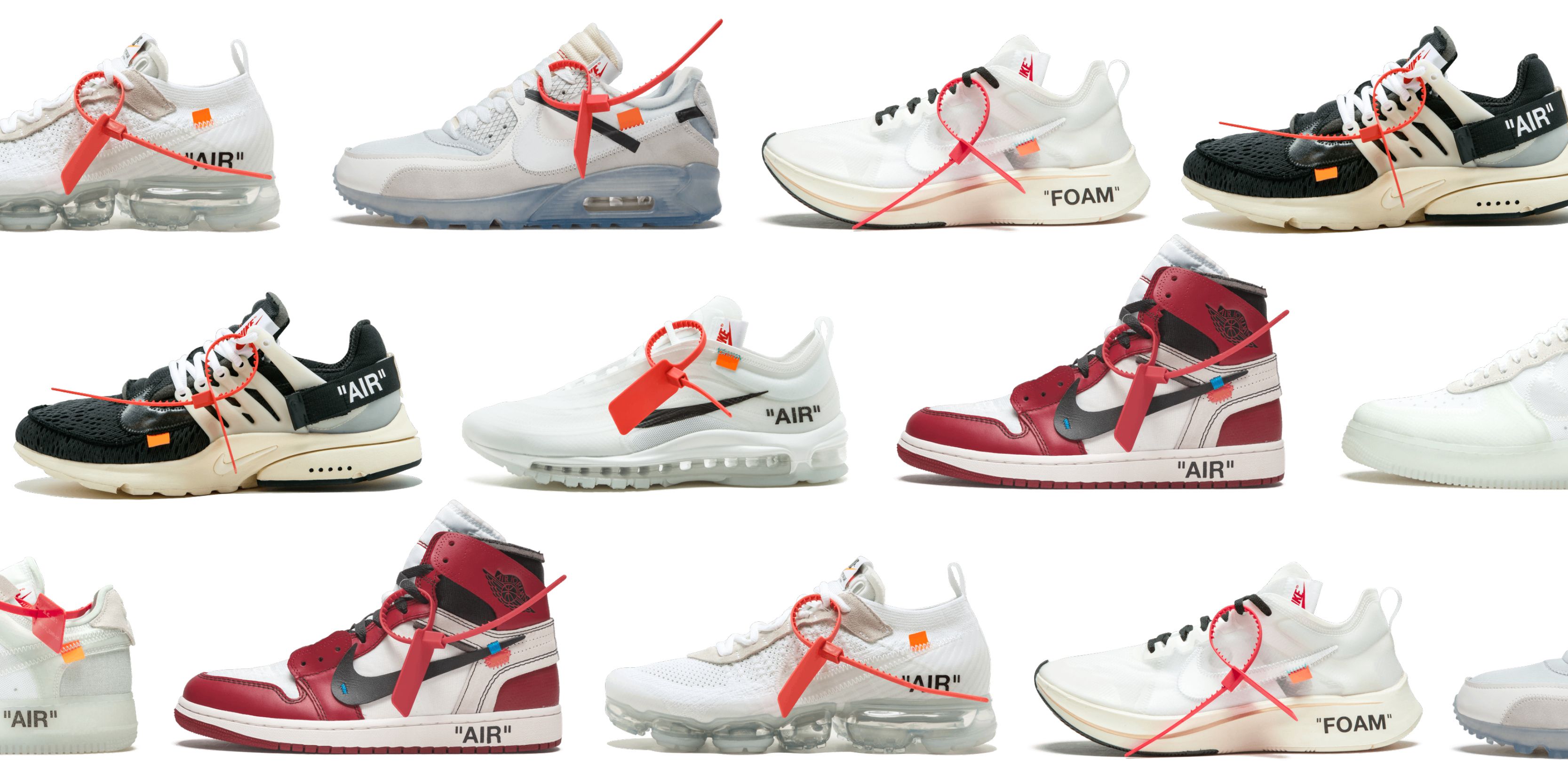 nike and off white shoes