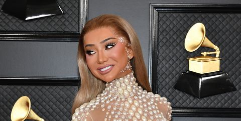Nikita Dragun Is Dripping In Diamonds In A See Through Dress At