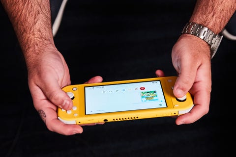 playing nintendo switch lite