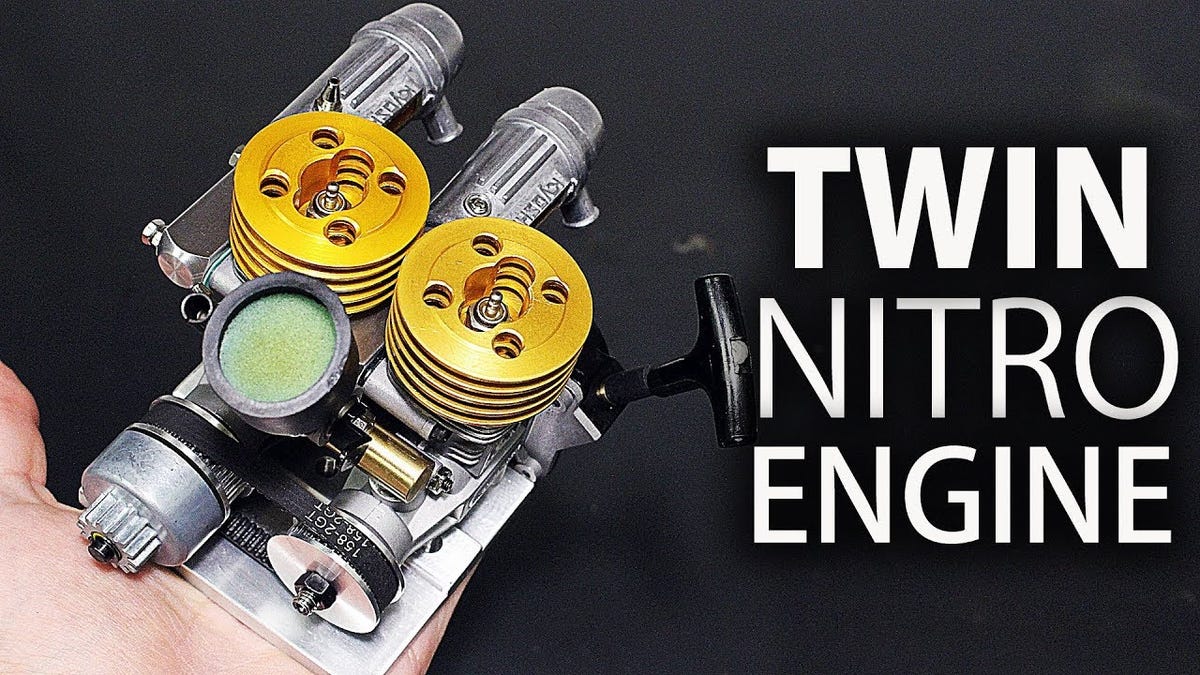 Watch a Guy Build a Twin-Cylinder Nitro-Burning R/C Car Engine