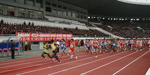 Pyongyang Marathon start