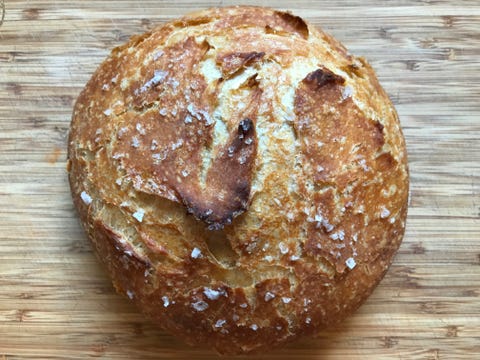 close up of country style bread