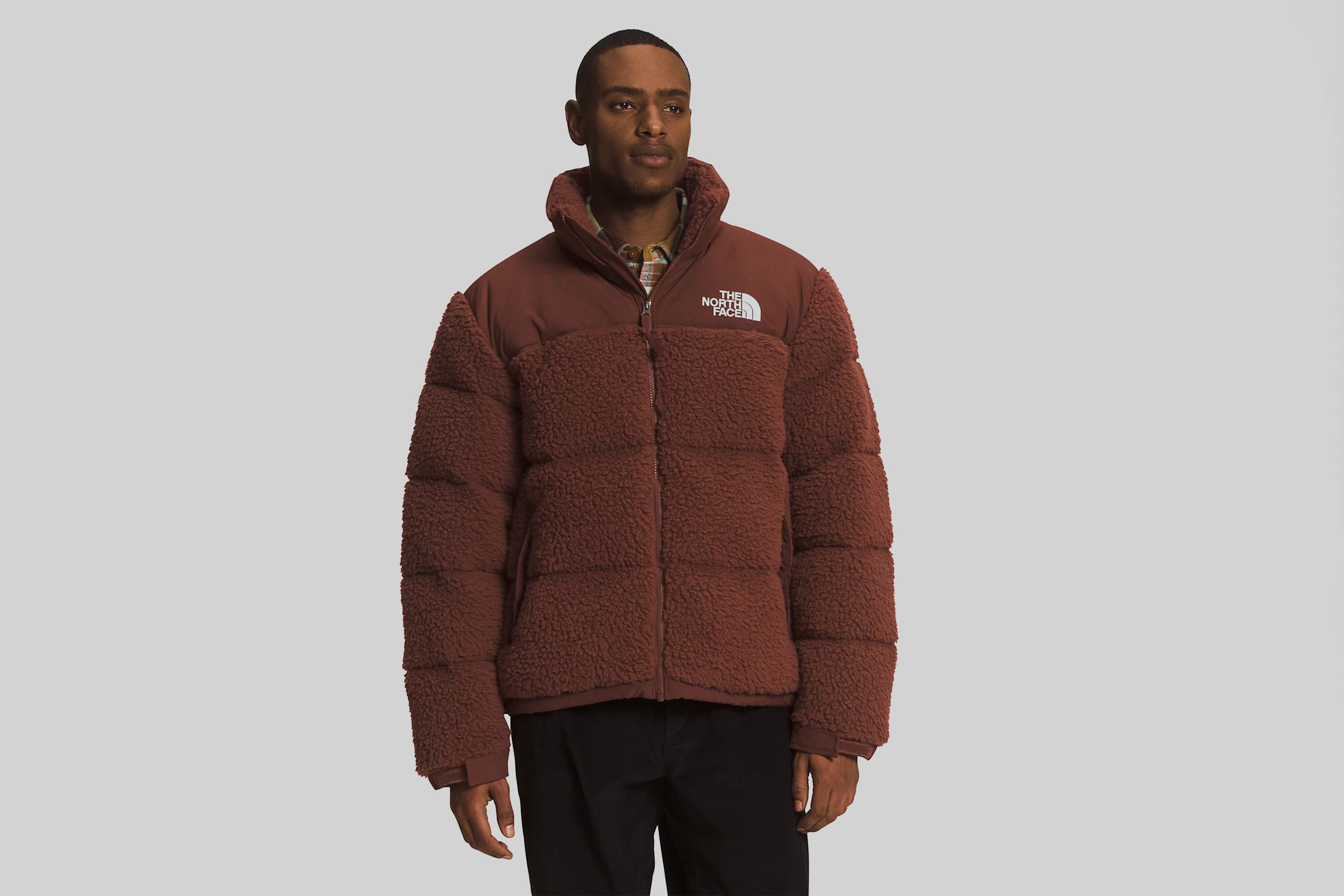 north face fleece nuptse jacket