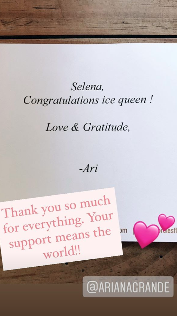 Ariana Grande Sent Selena Gomez A Giant Flower Arrangement