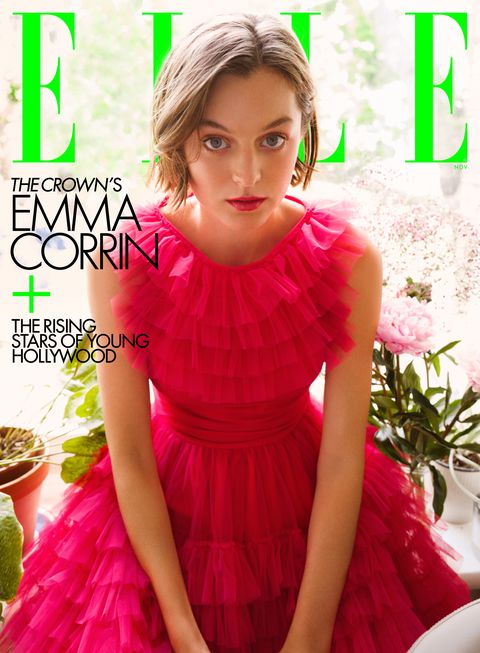 emma corrin in pink dress