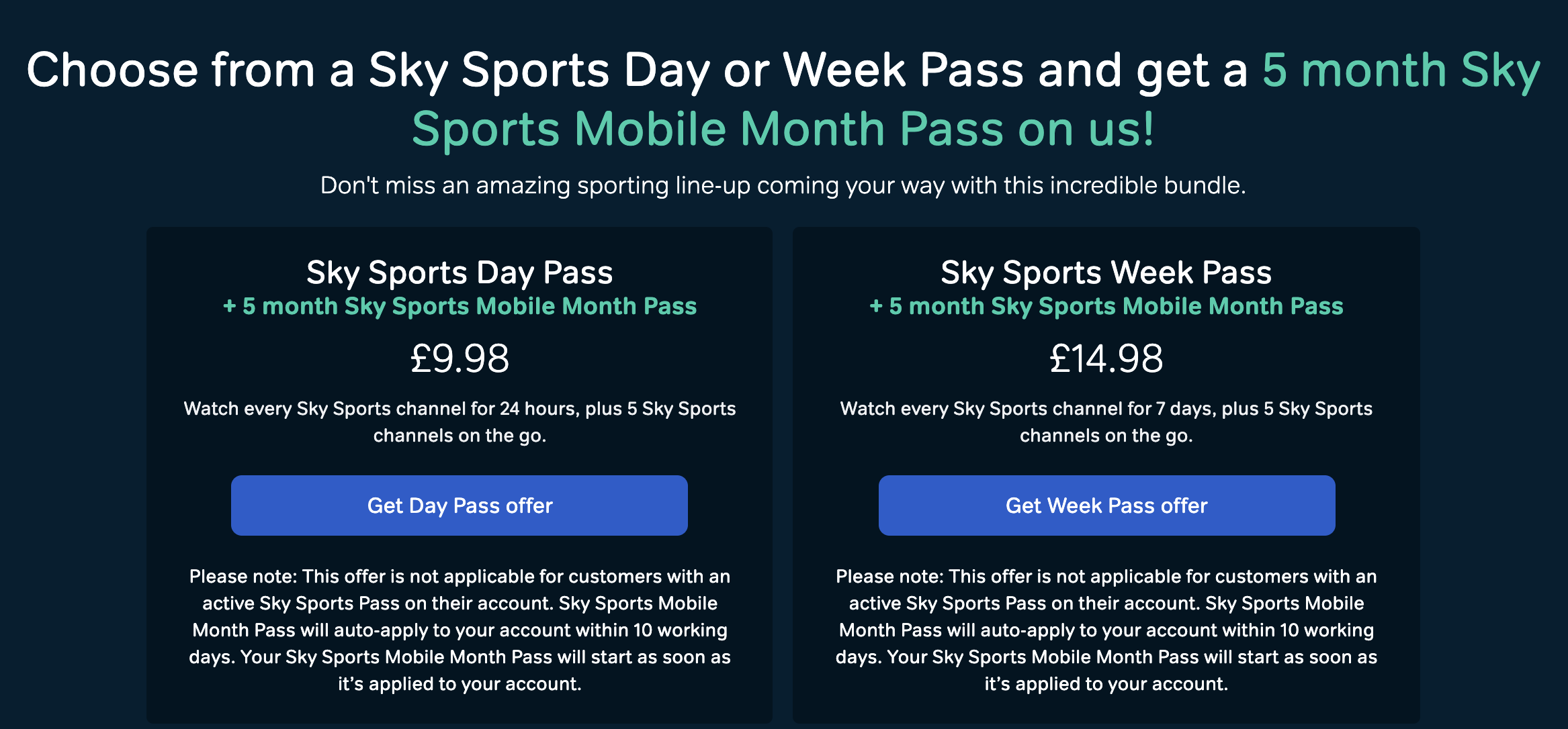 Sky Sports Pass Now Tv Offer Best Sale