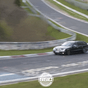 Watch an E-Class AMG Wagon Eject a Rear Wheel at the Nurburgring