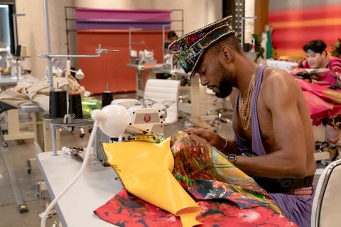 project runway    streetwear episode 1902    pictured prajjé oscar jean baptiste    photo by greg endriesbravo