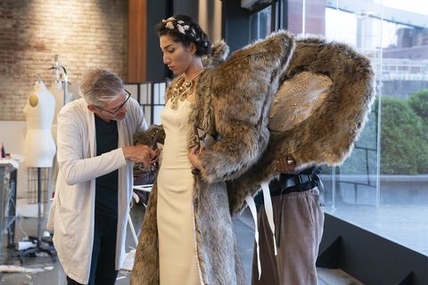 project runway    are you fur real episode 1907    pictured aaron michael steach    photo by barbara nitkebravo