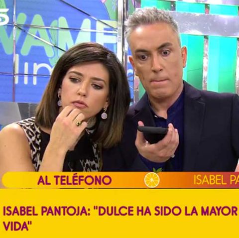 Nuria Marín, Kiko Hernández y Anabel Pantoja escuchan la segunda llamada de Isabel Pantoja a 'Sálvame'