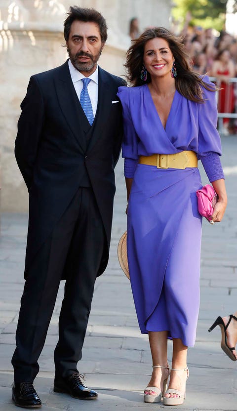 nuria roca y su marido, juan del val, en la boda de pilar rubio y sergio ramos