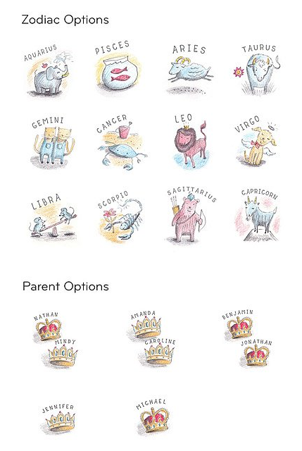 Personalized Birth Announcement Print Baby Shower Gift Cute A Look At The Custom Icon Options For Each Print