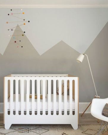 gray gender neutral baby room