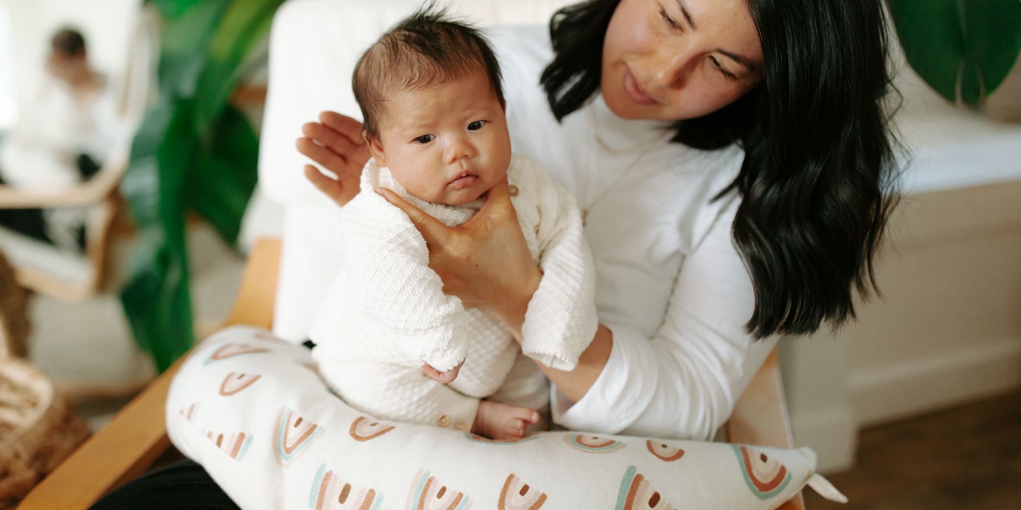Soft Organic Fabric Fits Snug On Popular Infant Nursing Pillow Brands Organic Nursing Pillow Cover Rust for Breastfeeding Moms