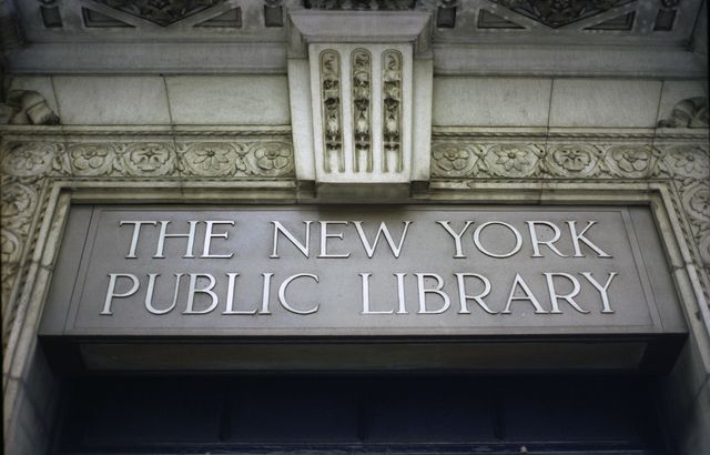 New York, New York, October 34, New York Public Library in New York City, New York October 23, 1981, photograph by Jim Steinfeld, Michael Oaks Archive