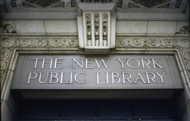 New York Public Library New York, New York, October 34, New York Public Library in New York City, New York October 23, 1981, photograph by Jim Steinfeld, Michael Oaks Archive