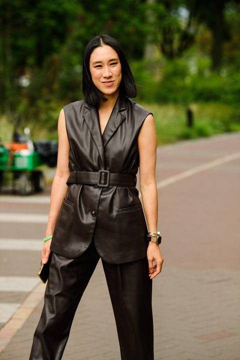 Clothing, Fashion model, Street fashion, Fashion, Suit, Outerwear, Formal wear, Waist, Neck, Dress, Clothing, Fashion model, Street fashion, Fashion, Suit, Outerwear, Formal wear, Waist, Neck, Dress,