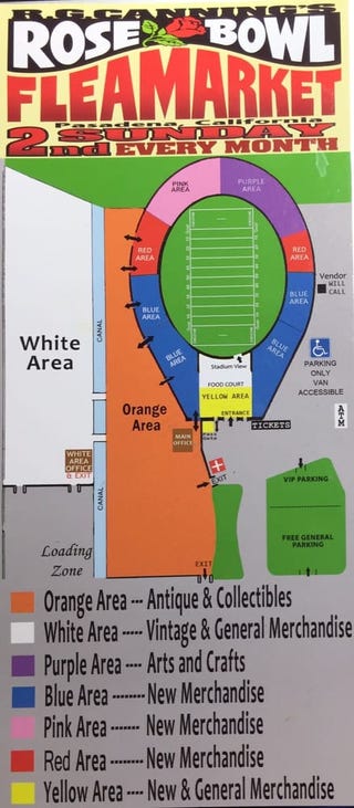 rose bowl flea market map