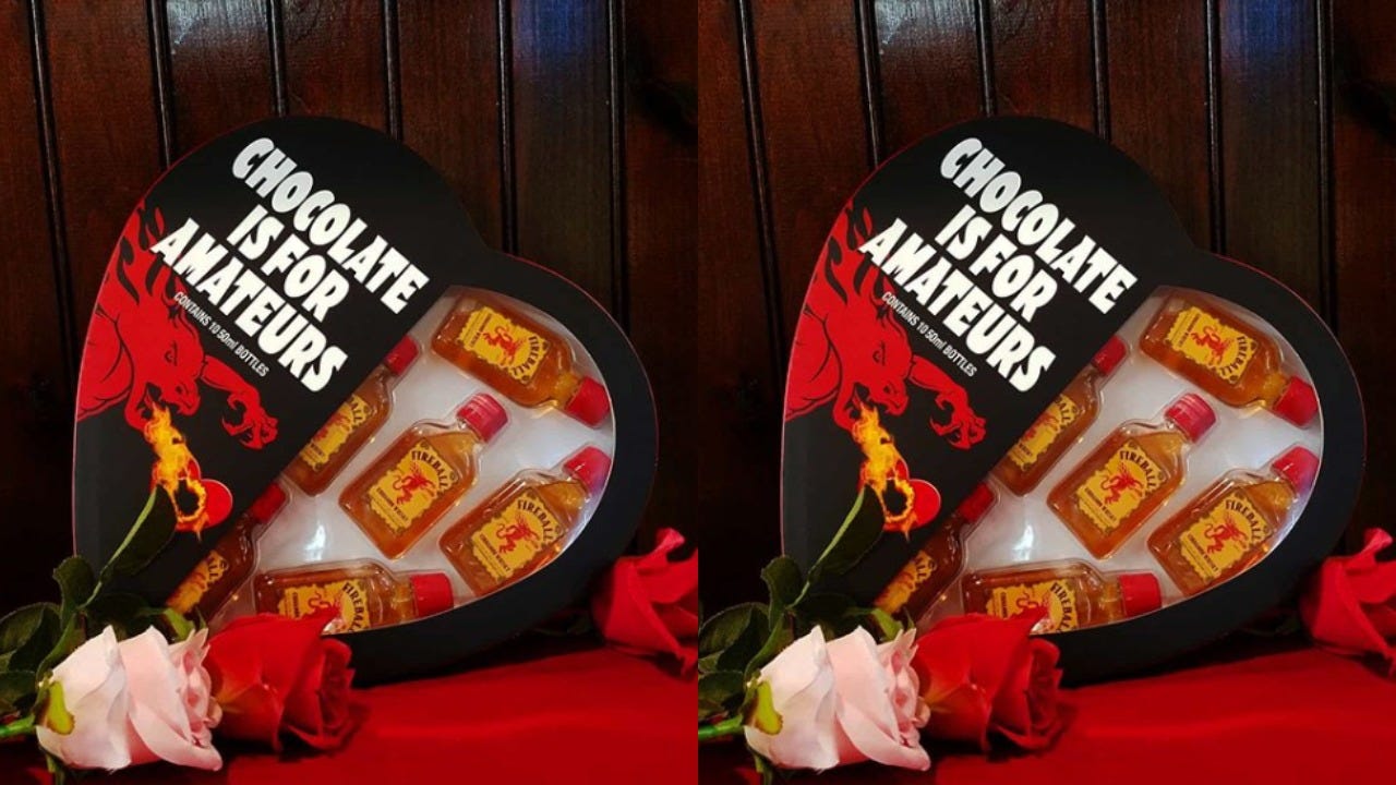 You Can Buy Heart-Shaped Boxes Filled With Fireball Shooters For Valentine's Day