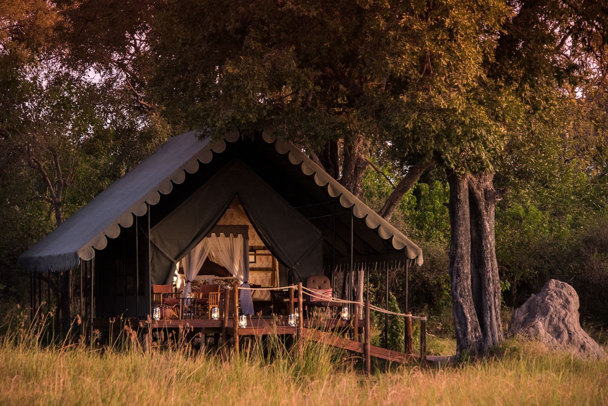 safari camp tent clipart