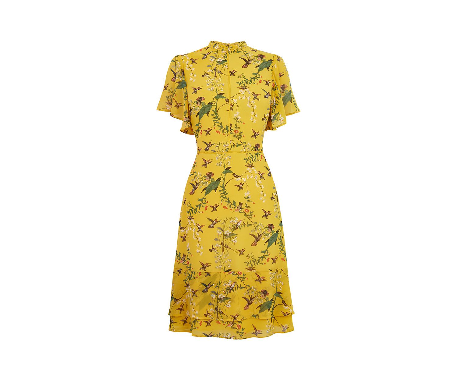 oasis yellow floral dress