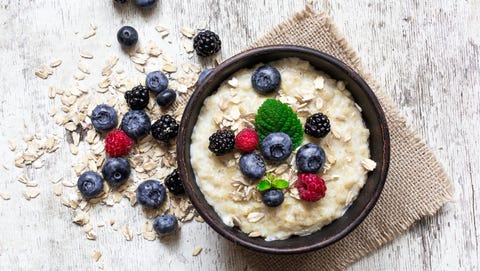 oatmeal porridge with ripe berries oatmeal porridge with ripe berries